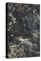 Titania Lying Asleep, Illustration from 'Midsummer Nights Dream' by William Shakespeare, 1908-Arthur Rackham-Stretched Canvas