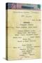 Titanic - 2nd Class Dinner Menu, 1912-null-Stretched Canvas