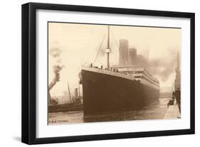 Titanic at the Dock-null-Framed Art Print