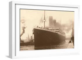 Titanic at the Dock-null-Framed Art Print