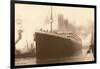 Titanic at the Dock-null-Framed Art Print