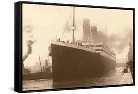 Titanic at the Dock-null-Framed Stretched Canvas