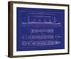 Titanic Blueprint I-The Vintage Collection-Framed Giclee Print