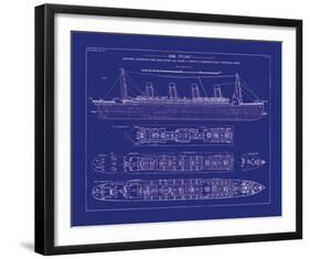 Titanic Blueprint I-The Vintage Collection-Framed Giclee Print