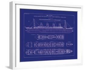 Titanic Blueprint I-The Vintage Collection-Framed Giclee Print