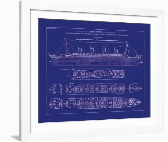 Titanic Blueprint I-The Vintage Collection-Framed Giclee Print