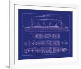 Titanic Blueprint I-The Vintage Collection-Framed Giclee Print