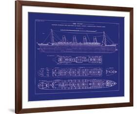 Titanic Blueprint I-The Vintage Collection-Framed Giclee Print