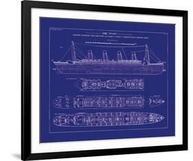 Titanic Blueprint I-The Vintage Collection-Framed Giclee Print