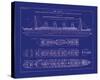 Titanic Blueprint I-The Vintage Collection-Stretched Canvas