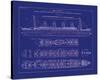 Titanic Blueprint I-The Vintage Collection-Stretched Canvas