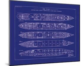 Titanic Blueprint II-The Vintage Collection-Mounted Giclee Print