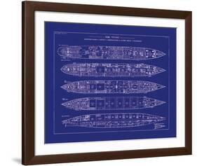 Titanic Blueprint II-The Vintage Collection-Framed Giclee Print