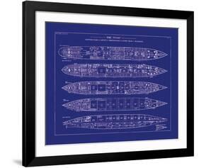 Titanic Blueprint II-The Vintage Collection-Framed Giclee Print