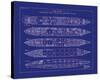 Titanic Blueprint II-The Vintage Collection-Stretched Canvas