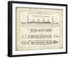 Titanic Blueprint Vintage I-The Vintage Collection-Framed Giclee Print