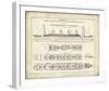 Titanic Blueprint Vintage I-The Vintage Collection-Framed Giclee Print