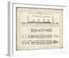 Titanic Blueprint Vintage I-The Vintage Collection-Framed Giclee Print