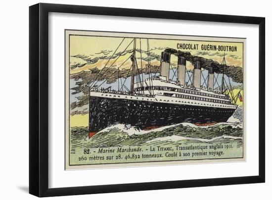 Titanic, British Transatlantic Liner, 1911-null-Framed Giclee Print