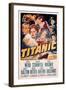 Titanic, Clifton Webb, Barbara Stanwyck, Robert Wagner, Audrey Dalton, Richard Basehart, 1953-null-Framed Art Print