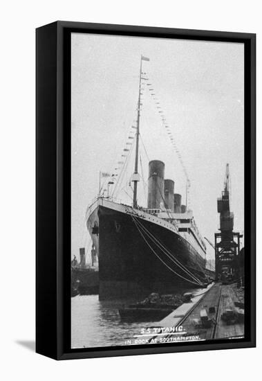 Titanic Departing from Southampton-null-Framed Stretched Canvas