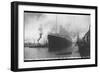 Titanic Departing from Southampton-null-Framed Photographic Print