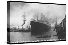 Titanic Departing from Southampton-null-Stretched Canvas