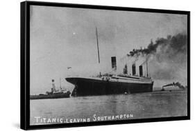 Titanic Departing from Southampton-null-Framed Stretched Canvas