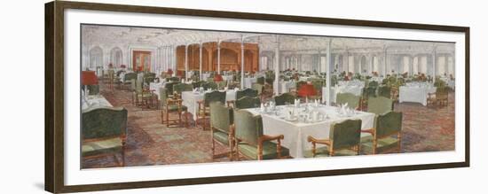 Titanic Dining Saloon-null-Framed Premium Giclee Print