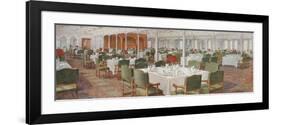 Titanic Dining Saloon-null-Framed Premium Giclee Print