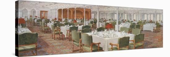 Titanic Dining Saloon-null-Stretched Canvas