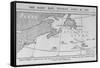 Titanic Location Map-null-Framed Stretched Canvas