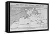 Titanic Location Map-null-Framed Stretched Canvas