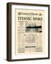 Titanic Sinks-The Vintage Collection-Framed Art Print