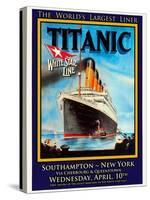 Titanic White Star Line Travel Poster 1-Jack Dow-Stretched Canvas