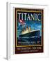 Titanic White Star Line Travel Poster 2-Jack Dow-Framed Giclee Print