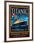 Titanic White Star Line Travel Poster 2-Jack Dow-Framed Giclee Print