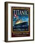 Titanic White Star Line Travel Poster 2-Jack Dow-Framed Giclee Print