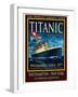 Titanic White Star Line Travel Poster 2-Jack Dow-Framed Giclee Print