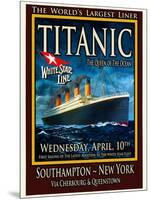 Titanic White Star Line Travel Poster 2-Jack Dow-Mounted Giclee Print