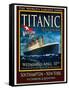 Titanic White Star Line Travel Poster 2-Jack Dow-Framed Stretched Canvas