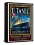 Titanic White Star Line Travel Poster 2-Jack Dow-Framed Stretched Canvas