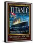 Titanic White Star Line Travel Poster 2-Jack Dow-Framed Stretched Canvas