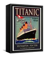 Titanic White Star Line Travel Poster 3-Jack Dow-Framed Stretched Canvas