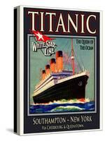 Titanic White Star Line Travel Poster 3-Jack Dow-Stretched Canvas