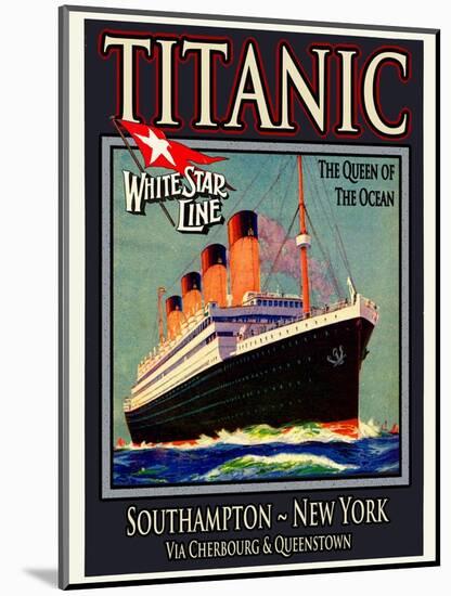 Titanic White Star Line Travel Poster 3-Jack Dow-Mounted Giclee Print
