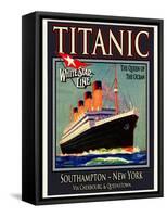 Titanic White Star Line Travel Poster 3-Jack Dow-Framed Stretched Canvas