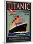 Titanic White Star Line Travel Poster 3-Jack Dow-Mounted Giclee Print