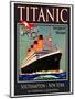 Titanic White Star Line Travel Poster 3-Jack Dow-Mounted Premium Giclee Print