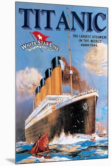 Titanic White Star Line-null-Mounted Premium Giclee Print